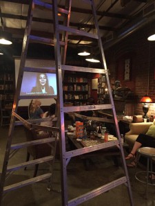 Dress rehearsal for The Borders Project reading in the Warhorse at Atlanta's Goat Farm Arts Center. Onscreen is Kulović Selma reading from her short story "Klupko/Tangle." English subtitles by the author. 