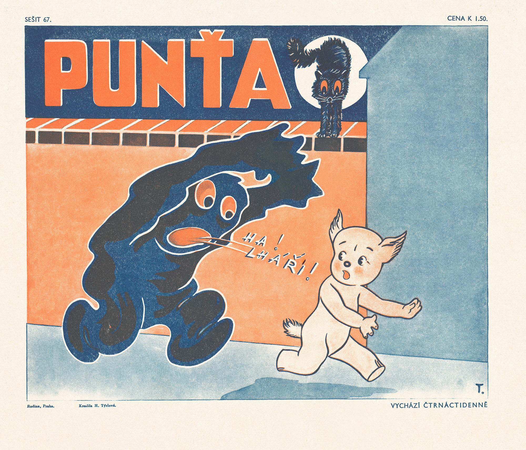 Illustration 1 Hermina Tyrlova - cover of Punta magazine, 1939
